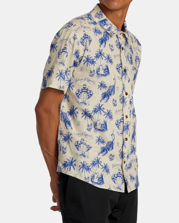 RVCA CHEFS KISS AVYWT00538-NAT SHIRT SHORT SLEEVE (M)