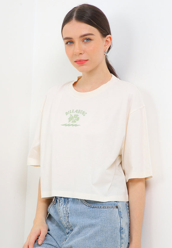 BILLABONG RIDING THE WAVE CROP TEE BBLOCW078-SCS T-SHIRT SHORT SLEEVE (W)