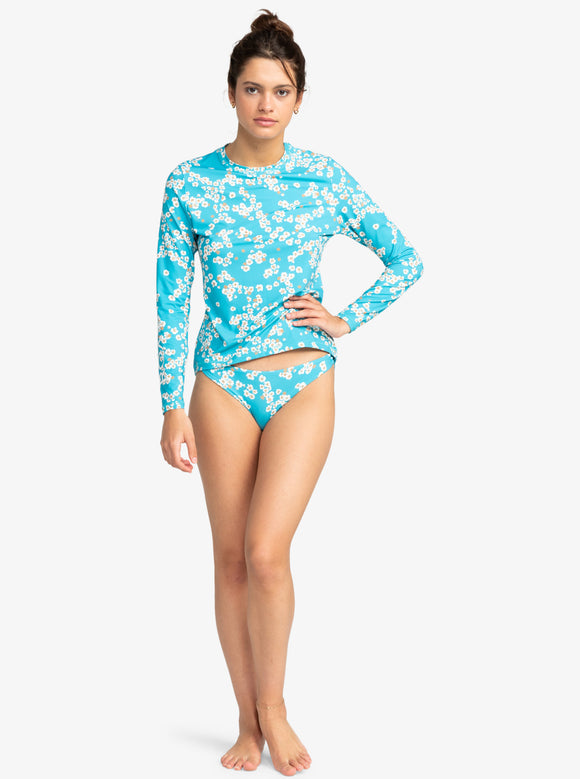 ROXY SEA SKIPPIN PT LS LYCRA ERJWR03764-BJM6 RASH GUARD LONG SLEEVE (W)