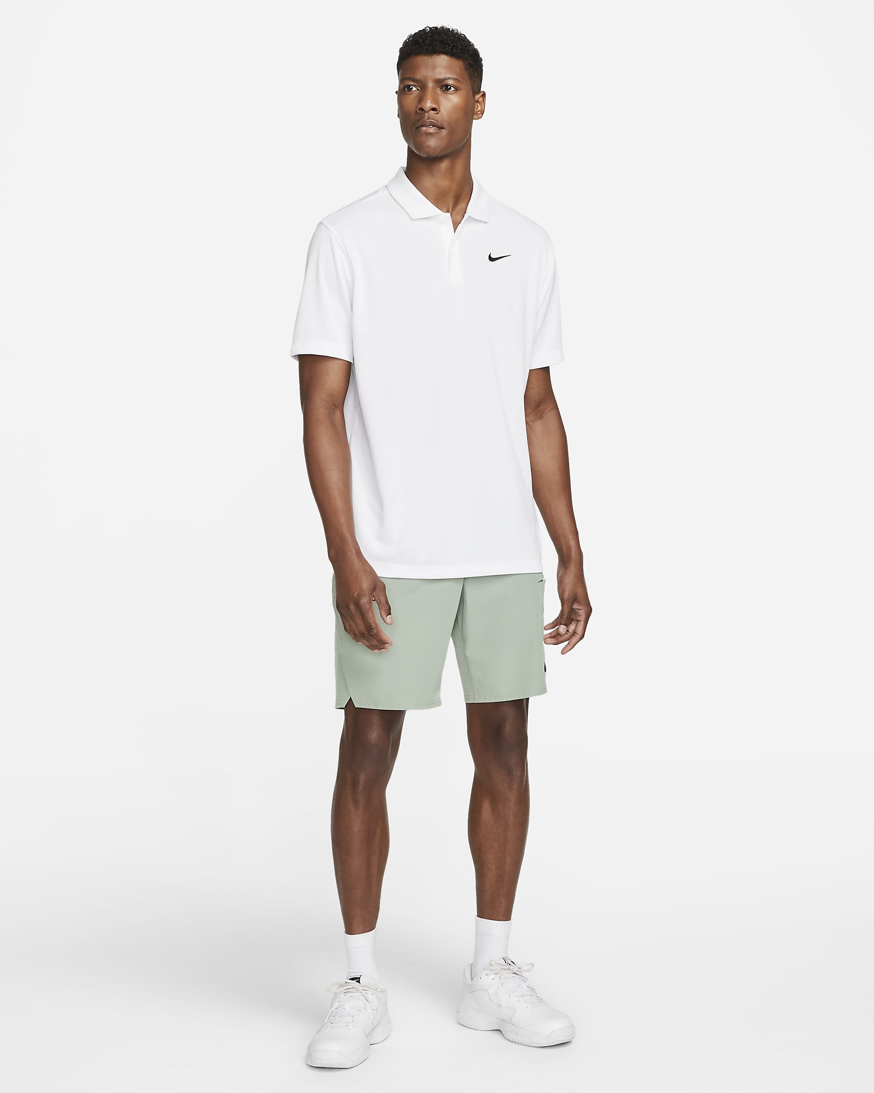 Nike white polo t shirt best sale