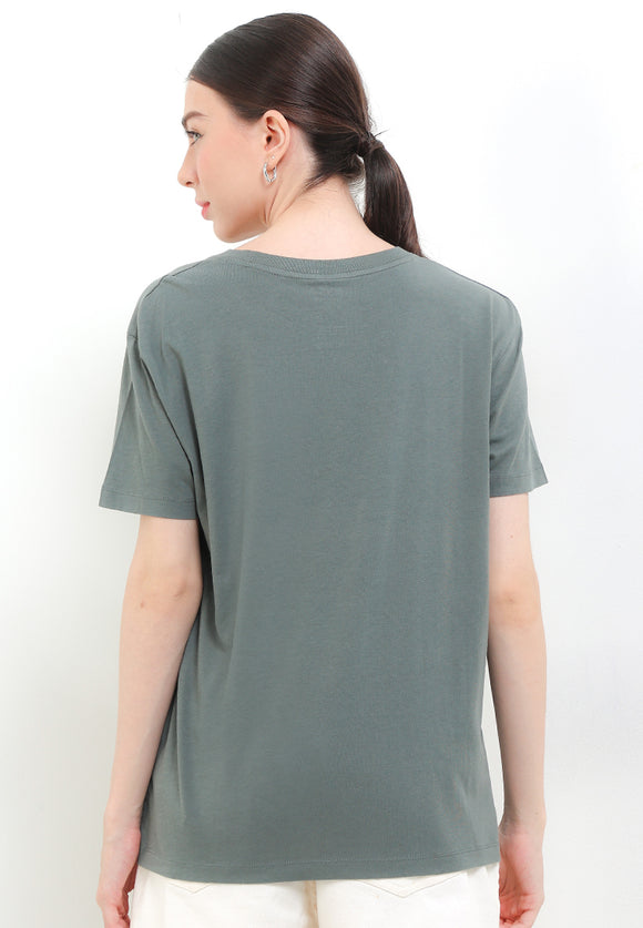 RVCA 411 TEE VALOCW054-ABG T-SHIRT SHORT SLEEVE (W)