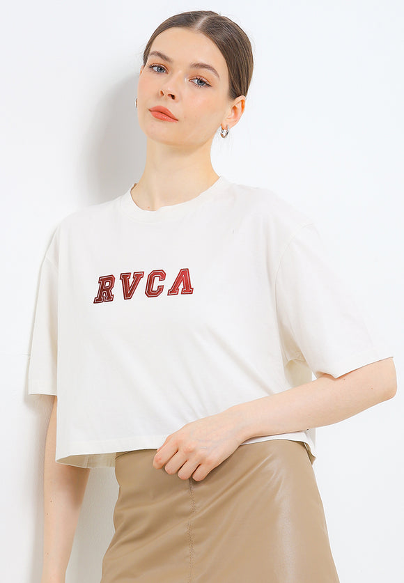 RVCA OFF FIELD HALF TEE VALOCW045-ANW T-SHIRT SHORT SLEEVE (W)