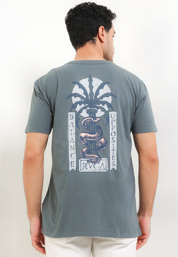RVCA SERPENT SS TEE VALOCM141-ABG T-SHIRT SHORT SLEEVE (M)