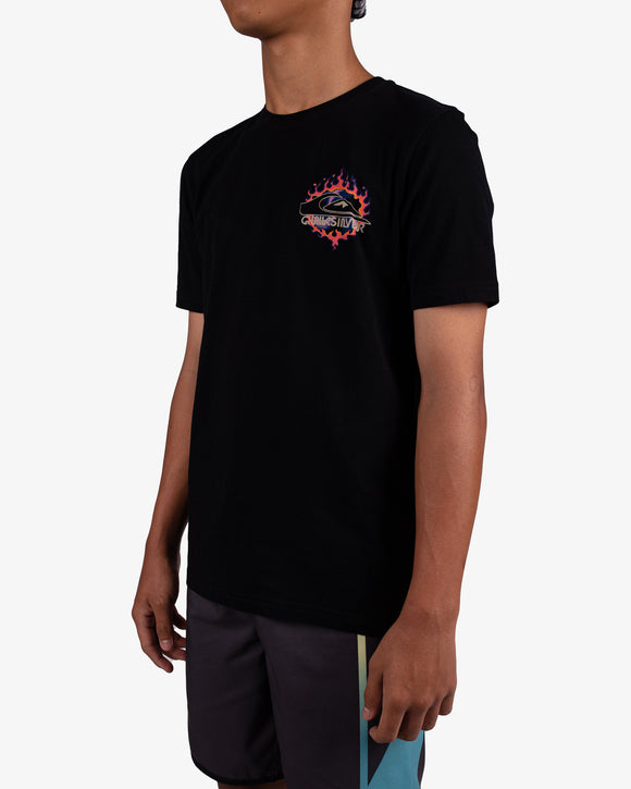 QUIKSILVER FLAMES TUNNEL UQBZT03490-KVJ0 T-SHIRT SHORT SLEEVE (YB)