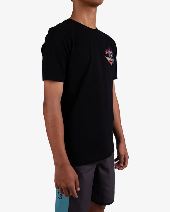QUIKSILVER FLAMES TUNNEL UQBZT03490-KVJ0 T-SHIRT SHORT SLEEVE (YB)