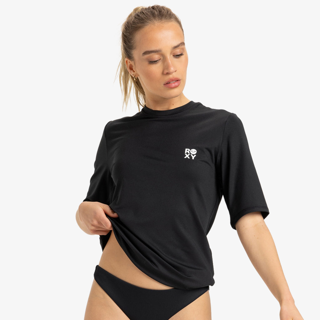 ROXY HAPPY WAVES URJWR03241-KVJ0 RASH GUARD SHORT SLEEVE (W