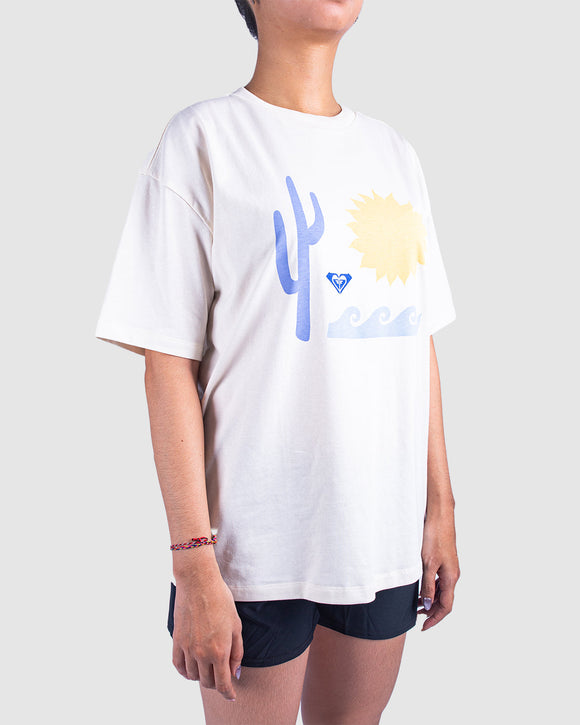 ROXY SEASIDE ID URJZT03911-WBS0 T-SHIRT SHORT SLEEVE (W)