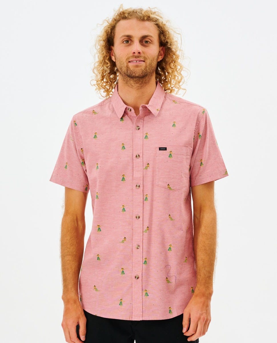 RIP CURL HULA BREACH 00IMSH-8114 SHIRT SHORT SLEEVE (M