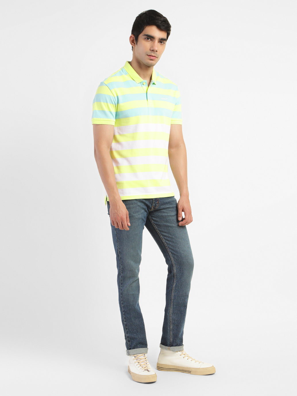 levi's striped men's polo t shirt