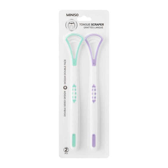 MINISO DUAL SIDED TONGUE SCRAPER 2011856210107 TOOTHBRUSH