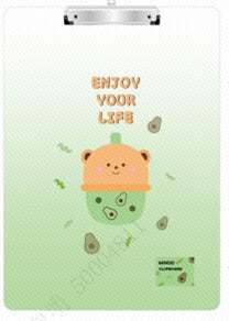 MINISO MILK TEA SERIES TRANSPARENT ACRYLIC CLIPBOARD(LITTLE BEAR) 2011557212103 STATIONERY
