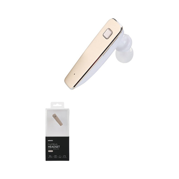 MINISO METAL BLUETOOTH HEADSET R6100 ( GOLDEN ) 0500008464 WIRELESS EARPHONES