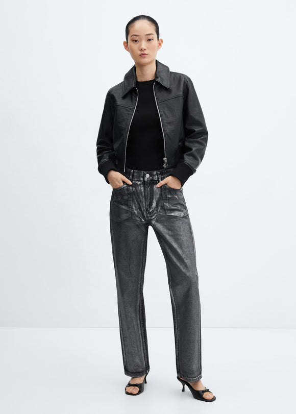 MANGO SHIMMER 57018277-99 MANGO WOMEN DENIM JEANS