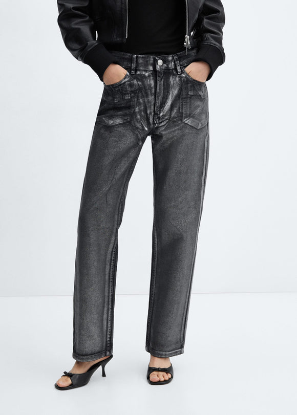 MANGO SHIMMER 57018277-99 MANGO WOMEN DENIM JEANS