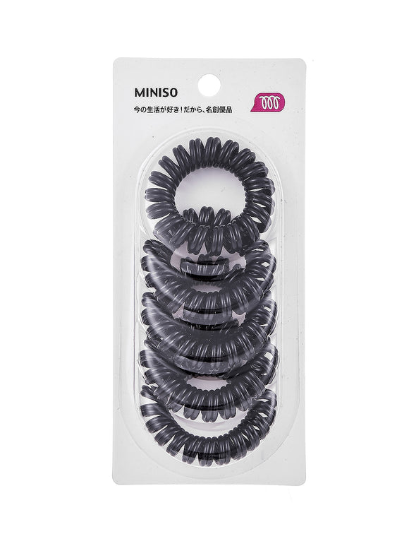 MINISO 4.5 BLACK SPIRAL HAIR TIES (5PCS) 0600065591 HAIR TIE