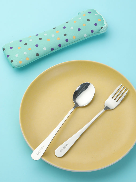 MINISO TABLEWARE SET ( FORK + SPOON ) 0100032141 CUTLERY SET Sonee Sports