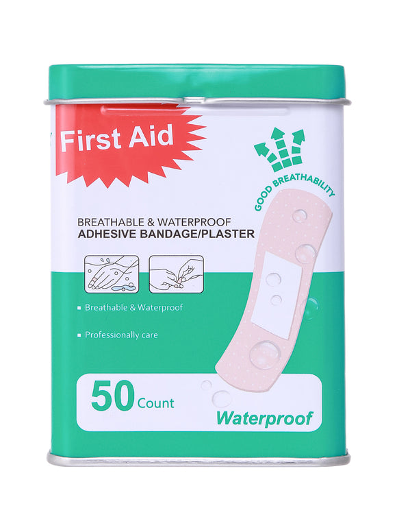 MINISO BREATHABLE WATERPROOF BANDAGE PACK ( 50 COUNT ) ( NUDE COLOR ) 0200048211 BAND-AIDS