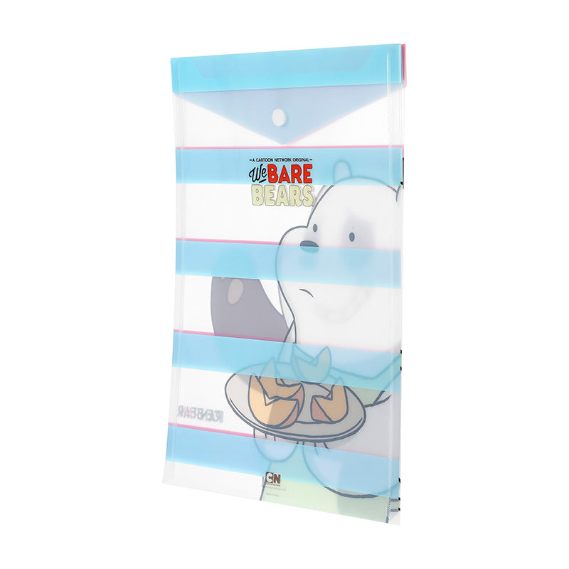 MINISO WE BARE BEARS - A4 VERTICAL DOCUMENT SNAP FOLDER ( 2 PACK ) 0400030581 STATIONERY ORGANIZER