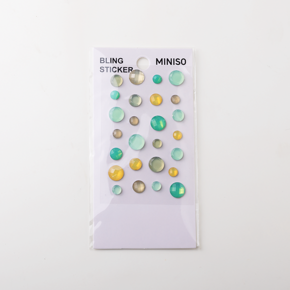 MINISO ILLUSION COLLECTION GEM STICKERS (3TYPES)(E) 2010252310107 CREATIVE DIY