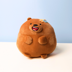 MINISO WE BARE BEARS 7.8IN. ROUND PLUSH TOY(GRIZZ) 2013673812106 IP PLUSH