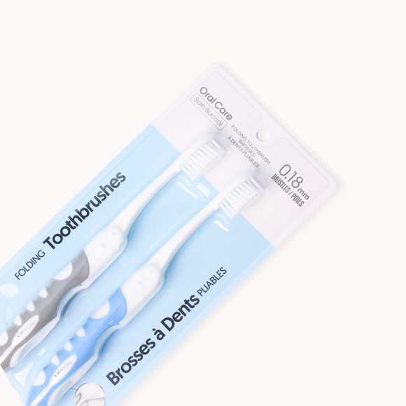 MINISO FOLDING GUM CARE TOOTHBRUSH ( 2 PACK ) 2014254510107 TOOTHBRUSH