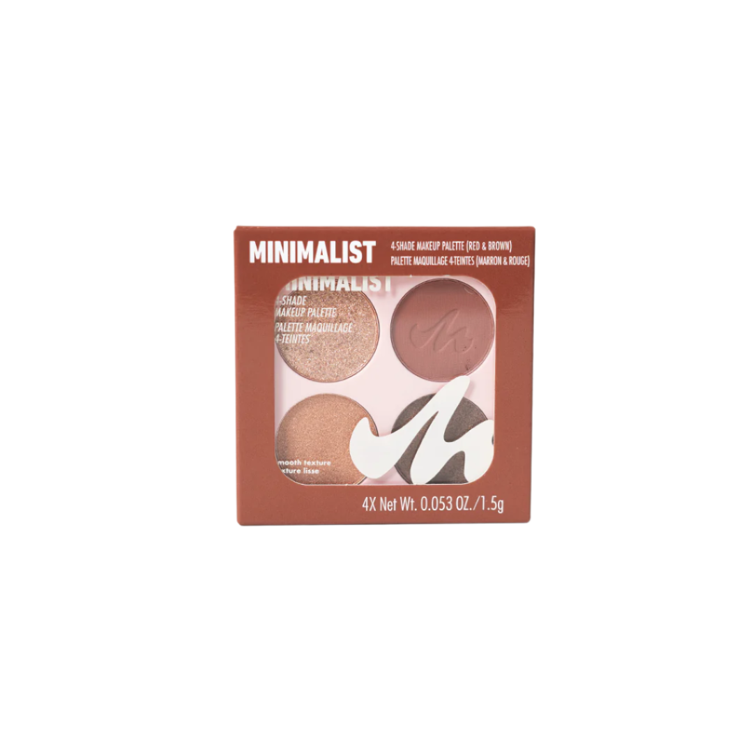 MINISO MINIMALIST 4-SHADE MAKEUP PALETTE(RED & BROWN) 2017418910102 EYESHADOW