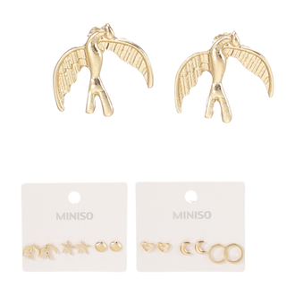 MINISO FASHION SERIES STARFISH & SHELL EARRINGS (3 PAIRS) 2014430210104 EARRINGS