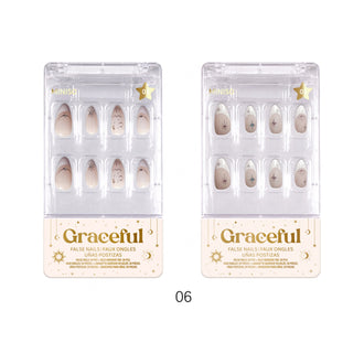 MINISO LUNA & STELLA SERIES FALSE NAILS WITH JELLY ADHESIVE TABS(06) 2026990210111 NAIL STICKERS