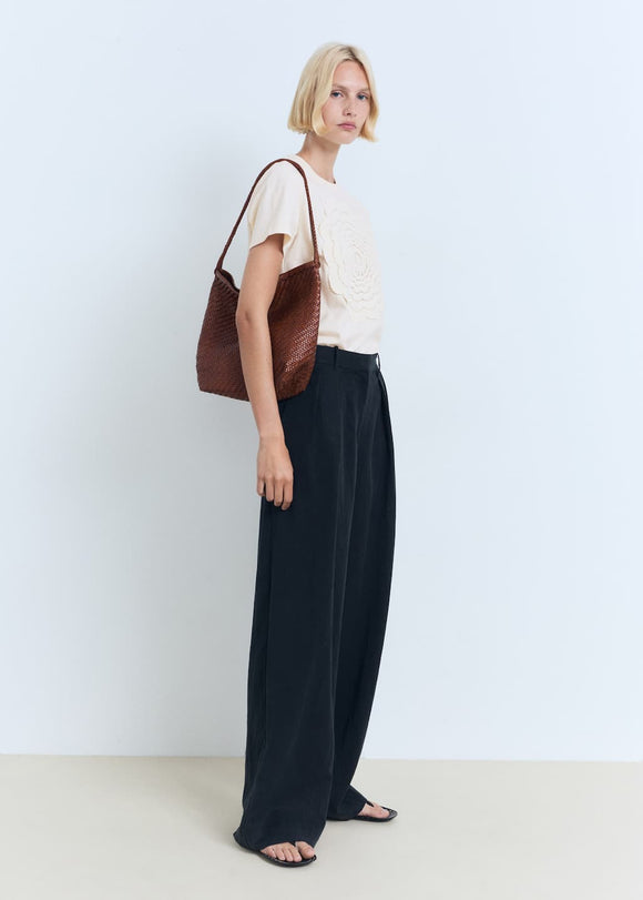 MANGO CROCHE-H 17001153-05 MANGO WOMEN T-SHIRT SHORT SLEEVE