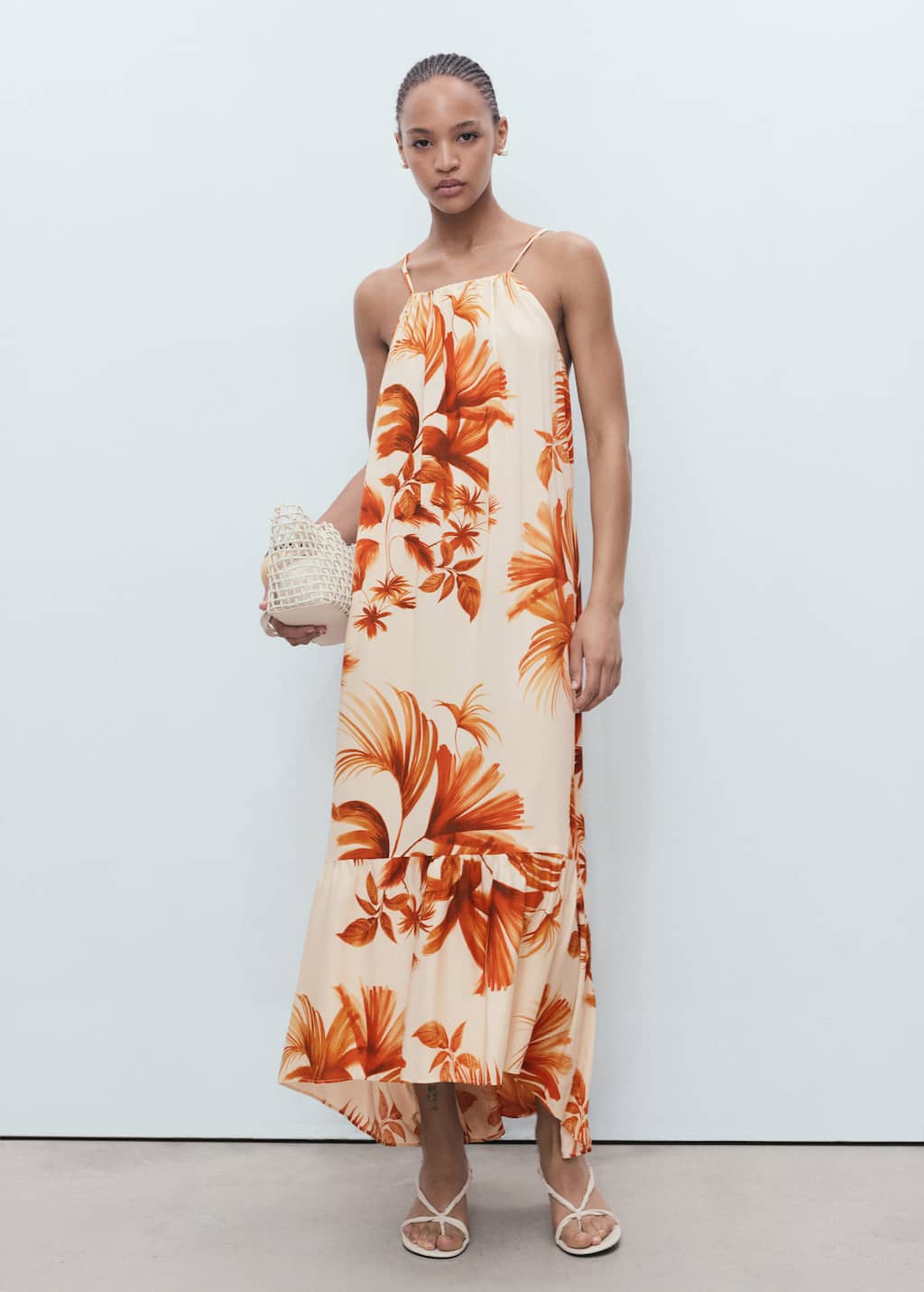 MANGO PALM 17002543-30 MANGO WOMEN DRESS FULL LENGTH