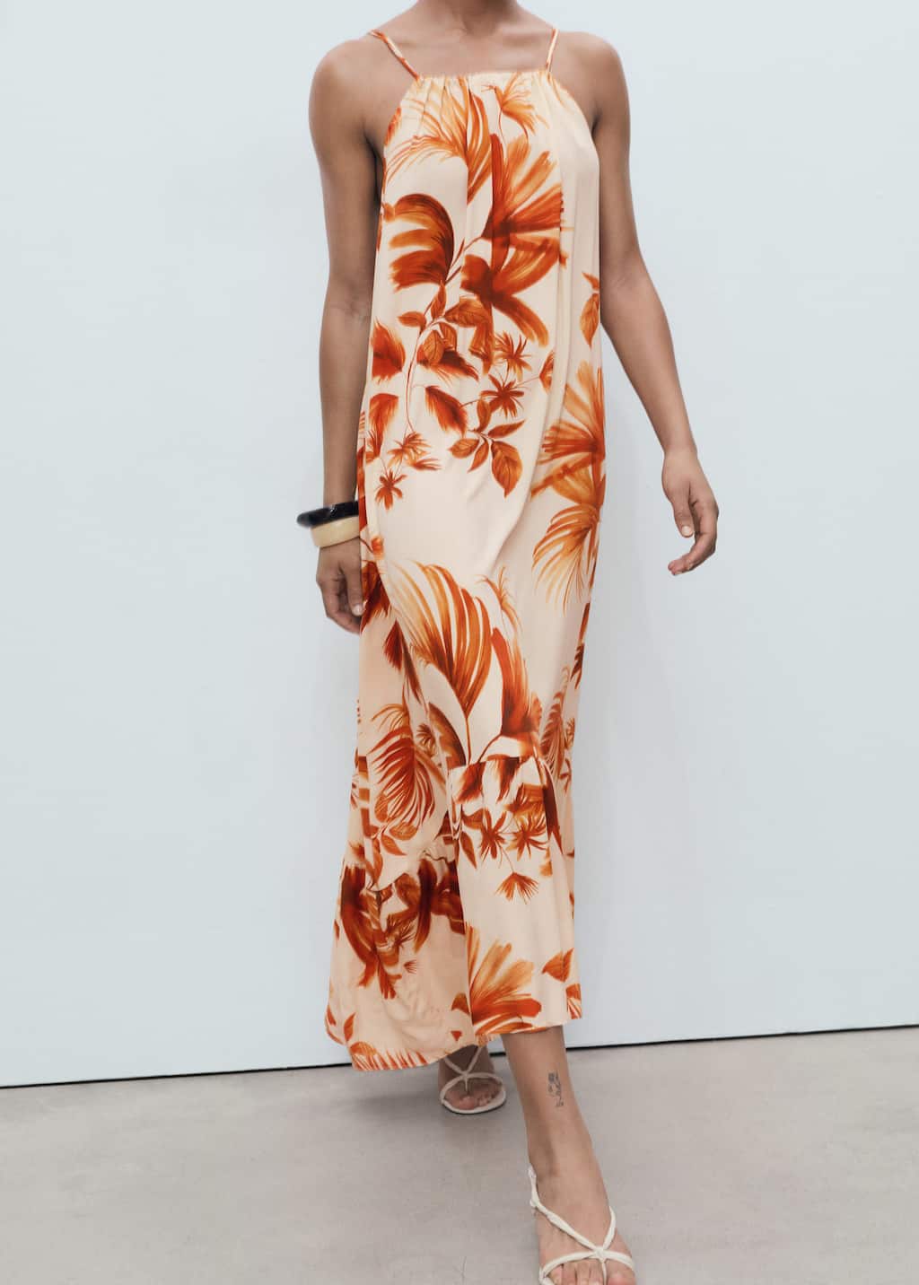 MANGO PALM 17002543-30 MANGO WOMEN DRESS FULL LENGTH