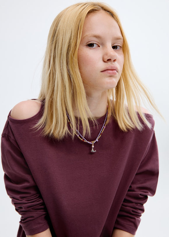 MANGO CUTOUT 17004430-78 MANGO KIDS GIRL T-SHIRT LONG SLEEVE