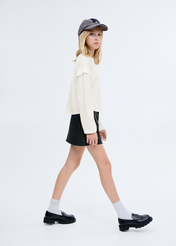 MANGO SHOULD 17004433-02 MANGO KIDS GIRL T-SHIRT LONG SLEEVE