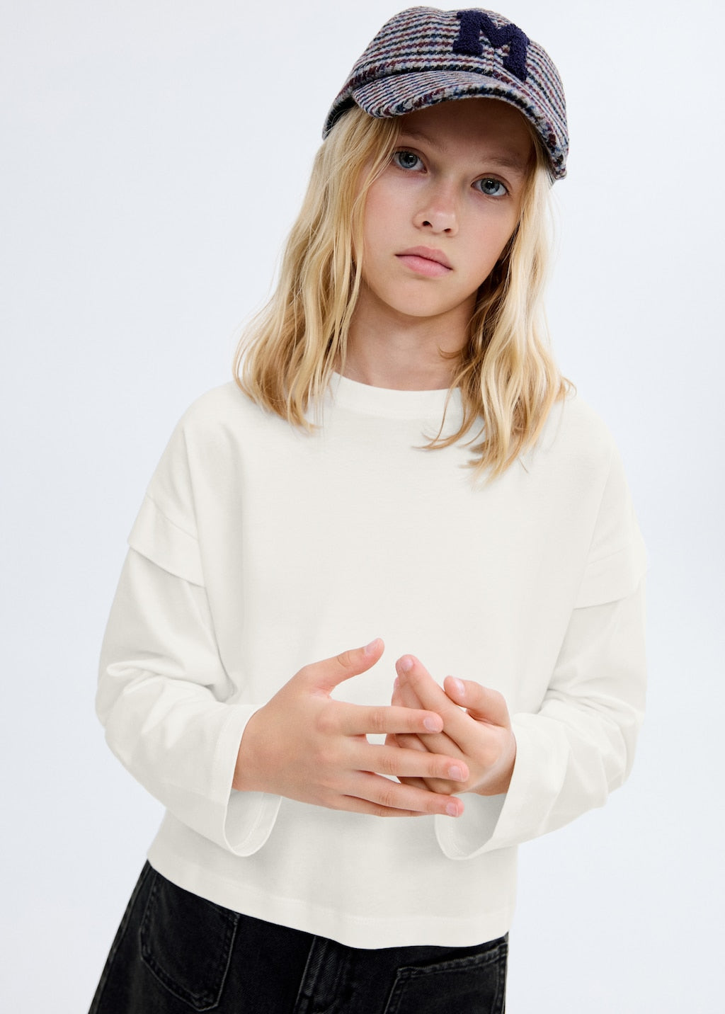 MANGO SHOULD 17004433-02 MANGO KIDS GIRL T-SHIRT LONG SLEEVE
