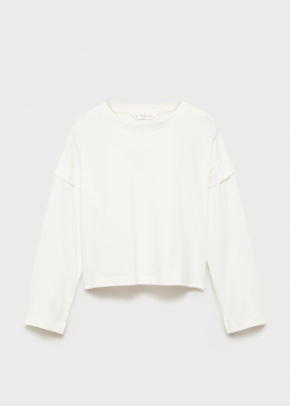 MANGO SHOULD 17004433-02 MANGO KIDS GIRL T-SHIRT LONG SLEEVE