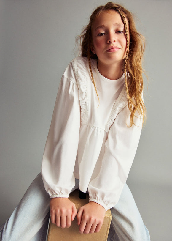 MANGO ENTRE 17005167-02 MANGO KIDS GIRL T-SHIRT LONG SLEEVE