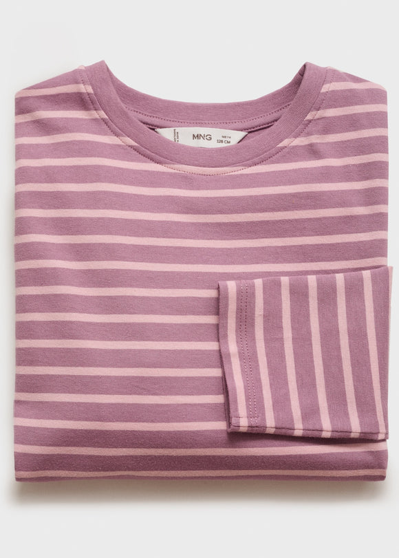 MANGO STRIPES 17005177-85 MANGO KIDS GIRL T-SHIRT LONG SLEEVE