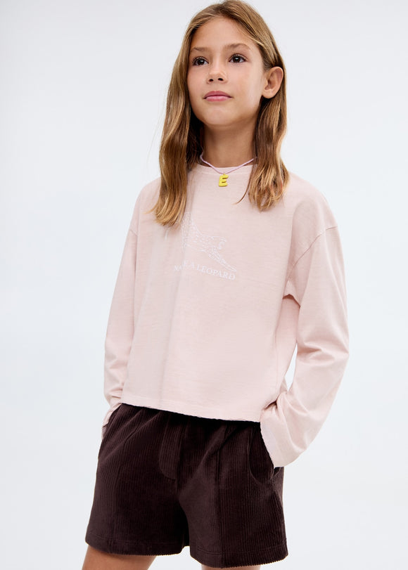 MANGO LEOPARD 17006341-85 MANGO KIDS GIRL T-SHIRT LONG SLEEVE