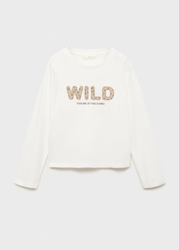MANGO WILD 17006344-02 MANGO KIDS GIRL T-SHIRT LONG SLEEVE
