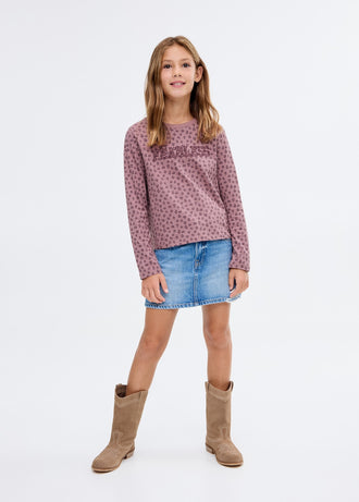 MANGO FEAR 17006345-85 MANGO KIDS GIRL T-SHIRT LONG SLEEVE