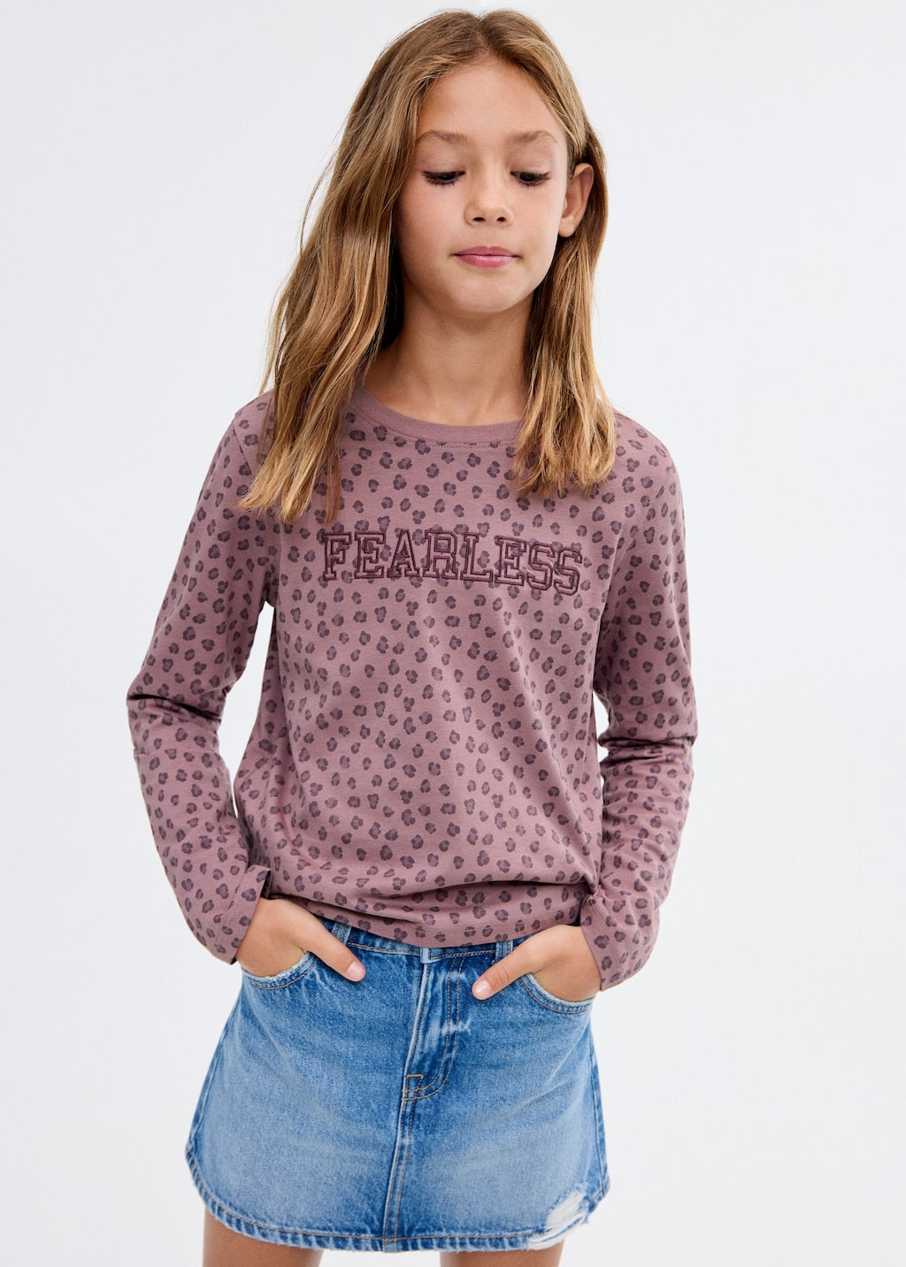 MANGO FEAR 17006345-85 MANGO KIDS GIRL T-SHIRT LONG SLEEVE