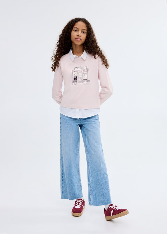 MANGO SHOP 17006346-68 MANGO KIDS GIRL T-SHIRT LONG SLEEVE