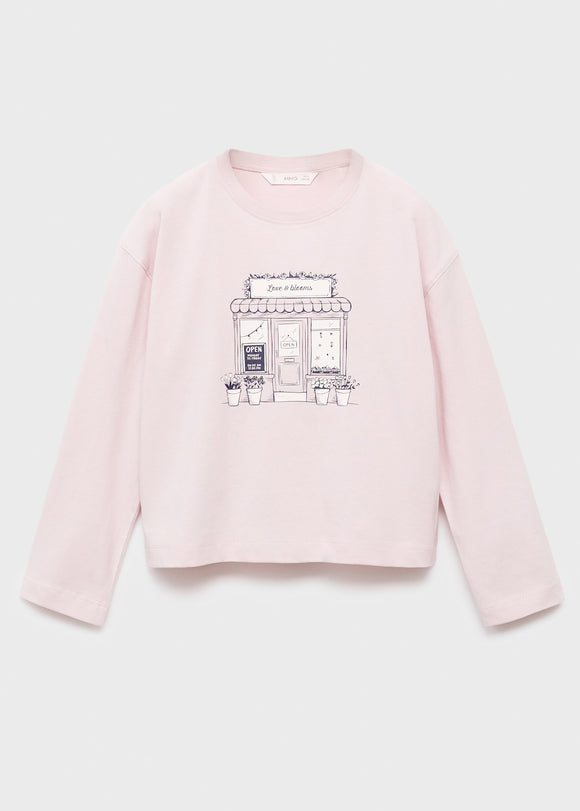 MANGO SHOP 17006346-68 MANGO KIDS GIRL T-SHIRT LONG SLEEVE