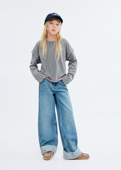 MANGO STARS 17006355-95 MANGO KIDS GIRL T-SHIRT LONG SLEEVE