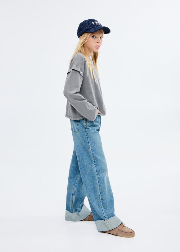 MANGO STARS 17006355-95 MANGO KIDS GIRL T-SHIRT LONG SLEEVE