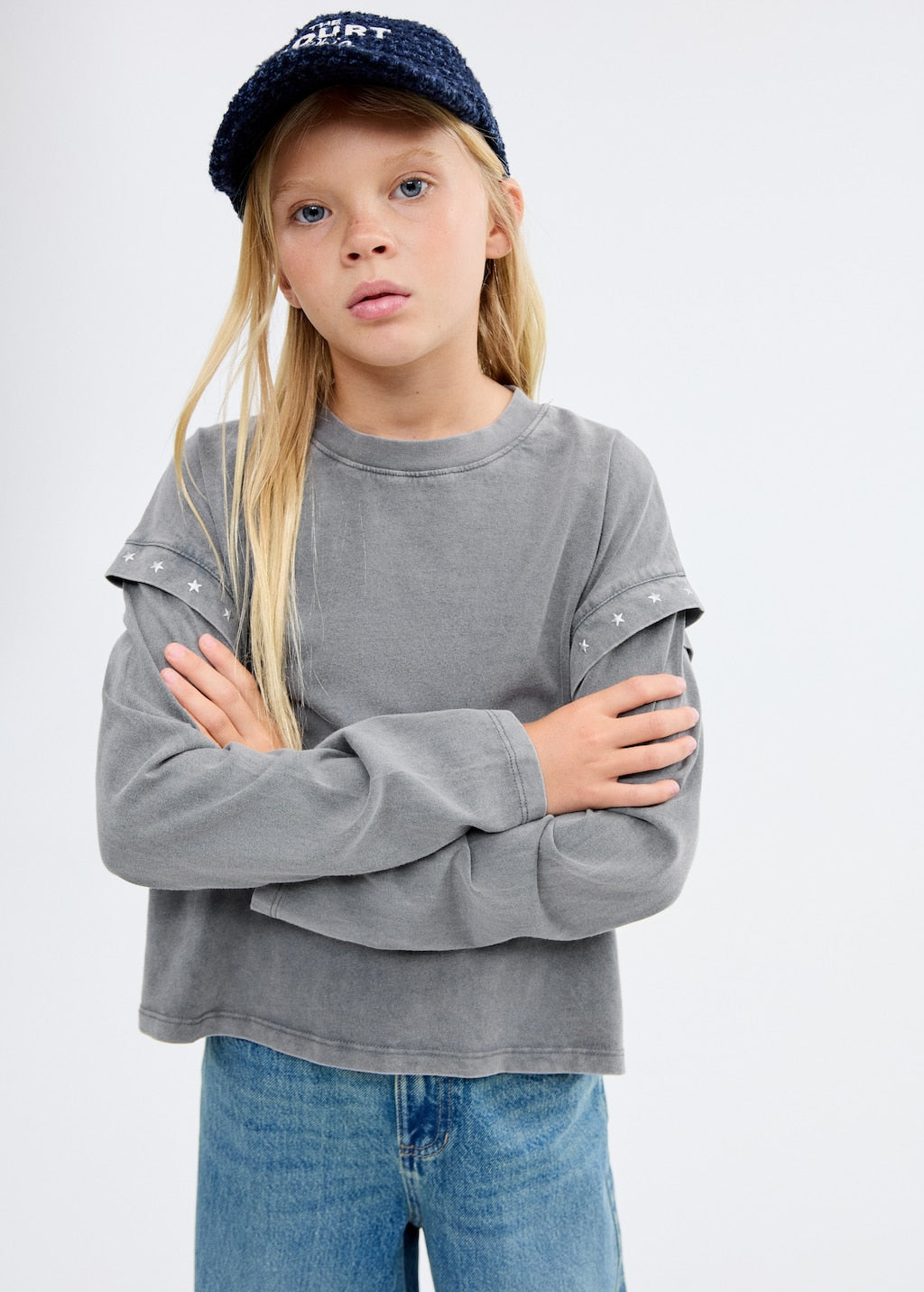 MANGO STARS 17006355-95 MANGO KIDS GIRL T-SHIRT LONG SLEEVE