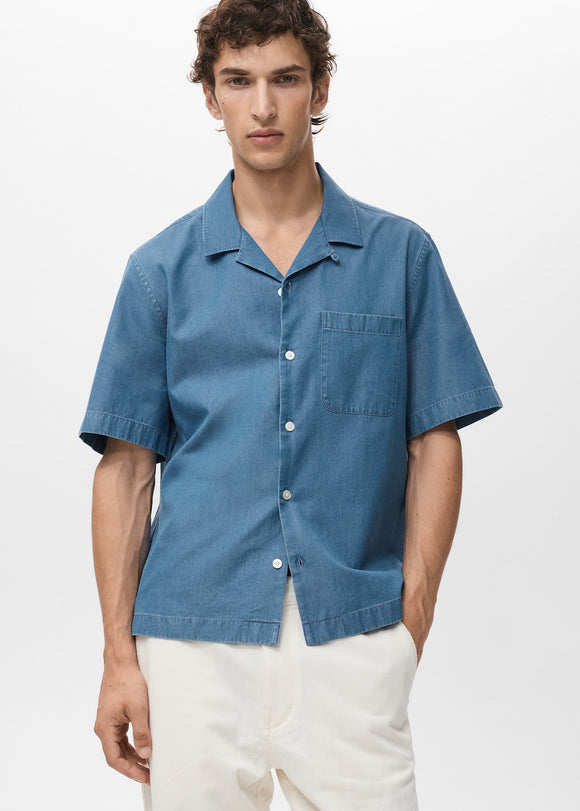 MANGO CHAMBREH-H 17006742-54 MANGO MAN SHIRT SHORT SLEEVE