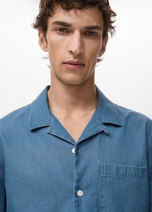 MANGO CHAMBREH-H 17006742-54 MANGO MAN SHIRT SHORT SLEEVE