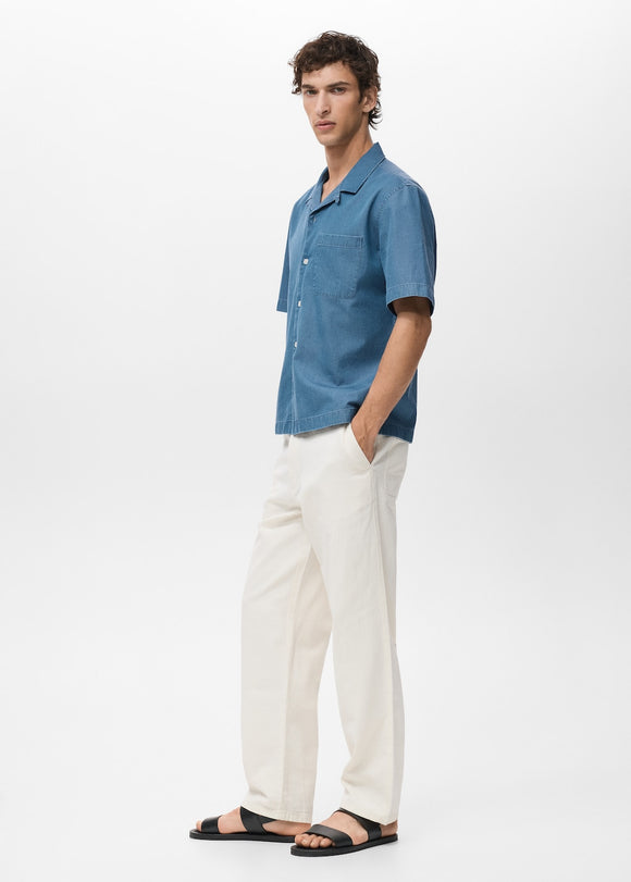 MANGO CHAMBREH-H 17006742-54 MANGO MAN SHIRT SHORT SLEEVE