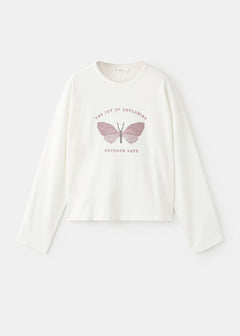 MANGO BLOOM 17007773-02 MANGO KIDS GIRL T-SHIRT LONG SLEEVE